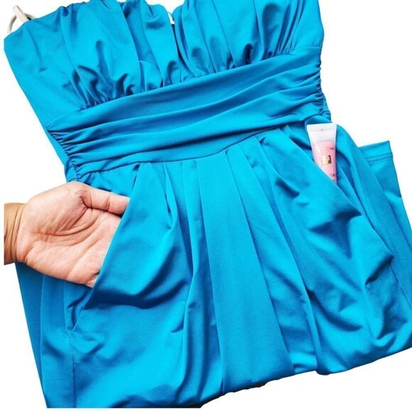 Strapless Party/Wedding/Cocktail Dress - Teal, size Small - Picture 9 of 15